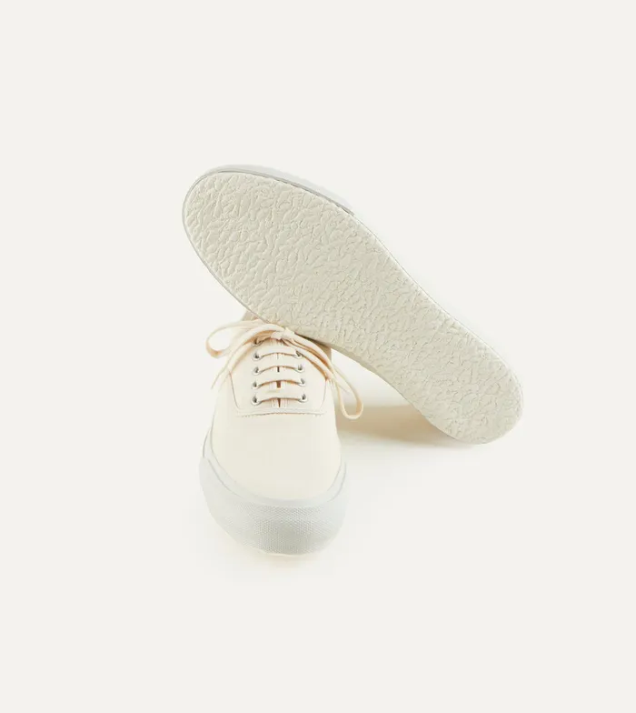 Drake039s Doek Ecru Canvas Oxford Trainers Men Trainers