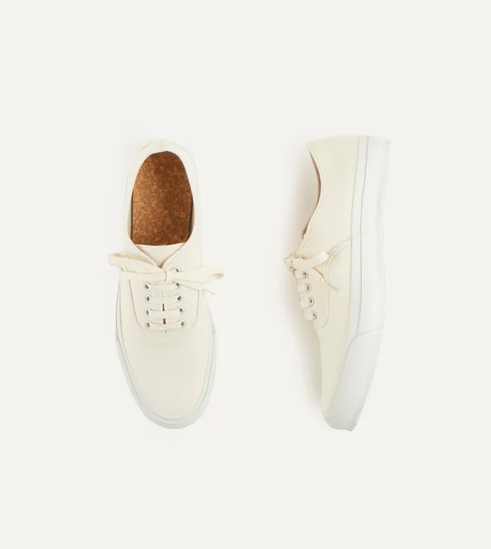 Drake039s Doek Ecru Canvas Oxford Trainers Men Trainers