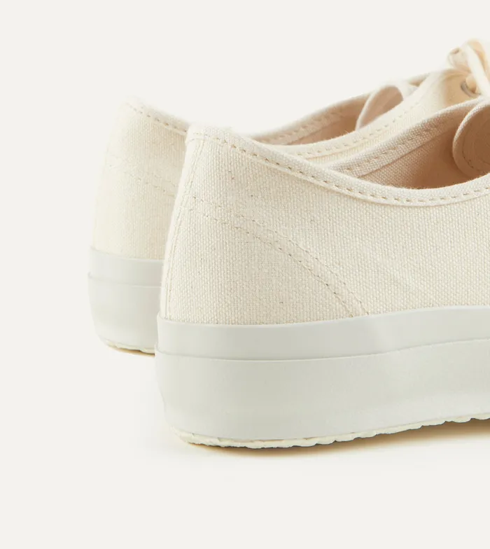Drake039s Doek Ecru Canvas Oxford Trainers Men Trainers