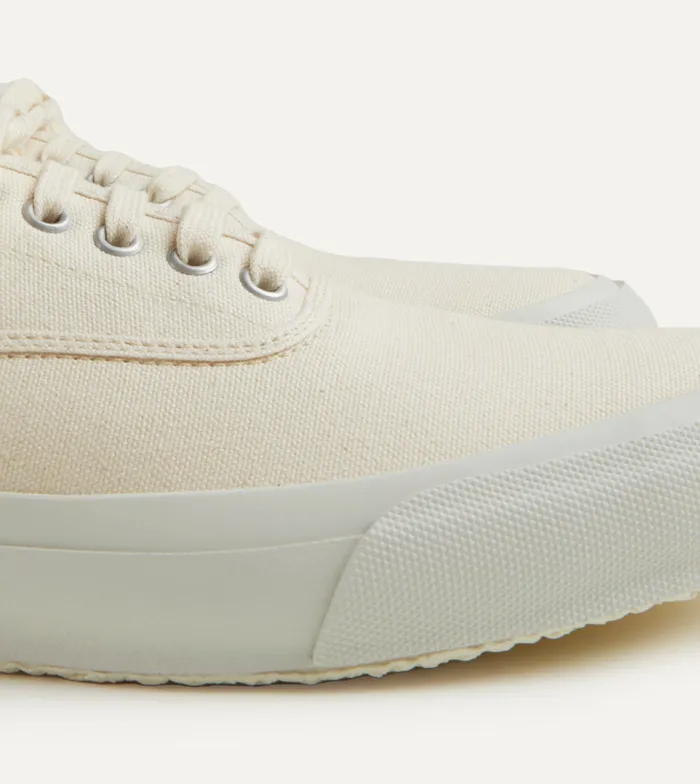 Drake039s Doek Ecru Canvas Oxford Trainers Men Trainers