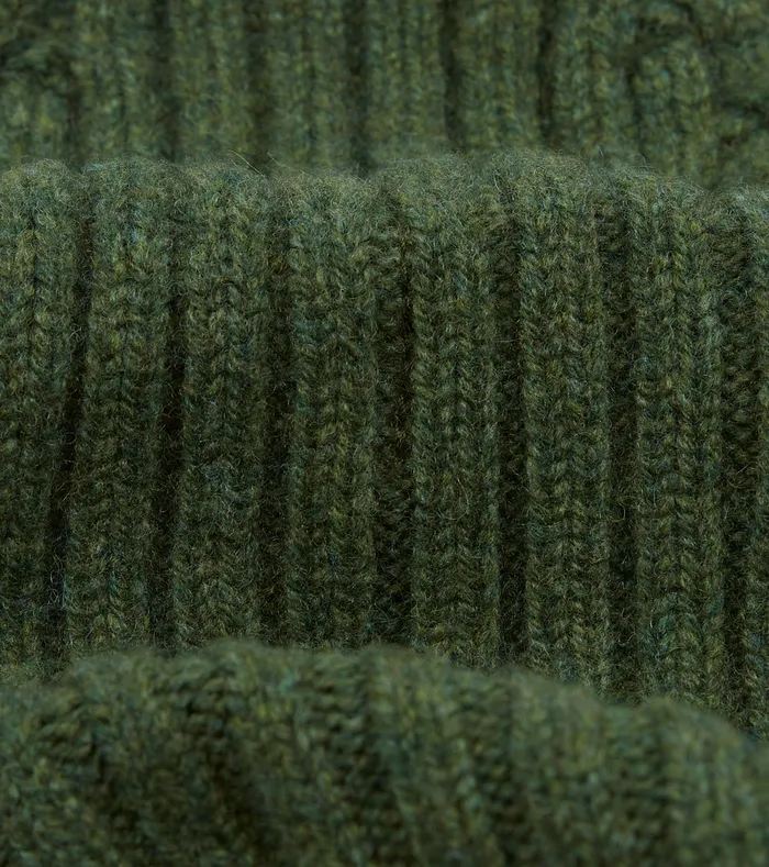 Drake039s Green Lambswool Ribbed Knit Cap Men Hats