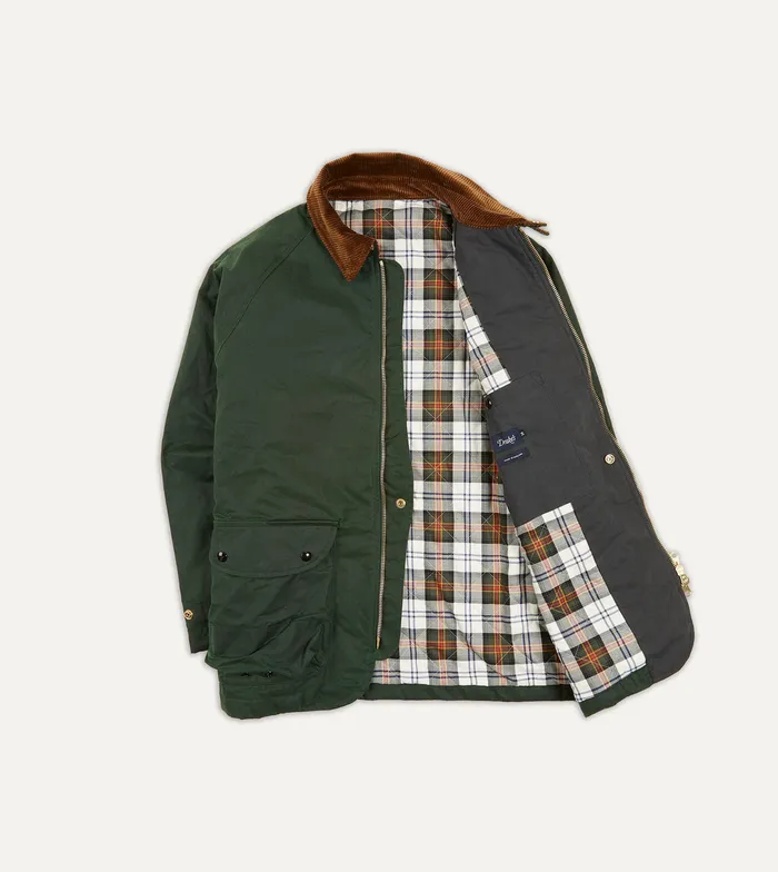 Drake039s Green Waxed Coverall Jacket Men Coverall Jackets