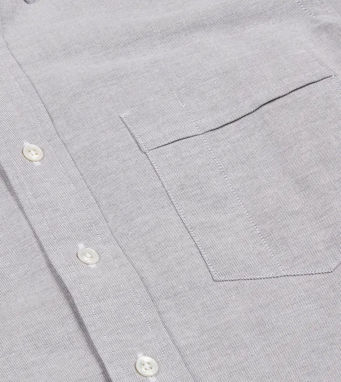 Drake039s Grey Cotton Oxford Cloth ButtonDown Shirt Men Formal Shirts