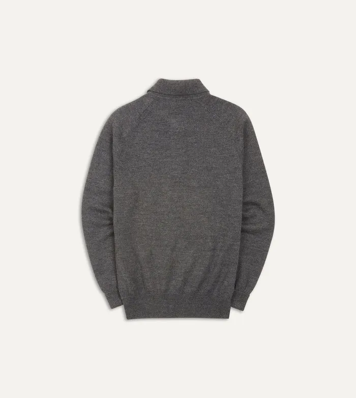 Drake039s Grey Merino Wool Knitted Polo Men Polos and Sweatshirts Drake039s Grey Merino Wool Knitted Polo Men Polos and Sweatshirts