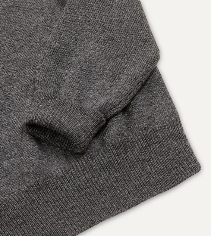 Drake039s Grey Merino Wool Knitted Polo Men Polos and Sweatshirts Drake039s Grey Merino Wool Knitted Polo Men Polos and Sweatshirts