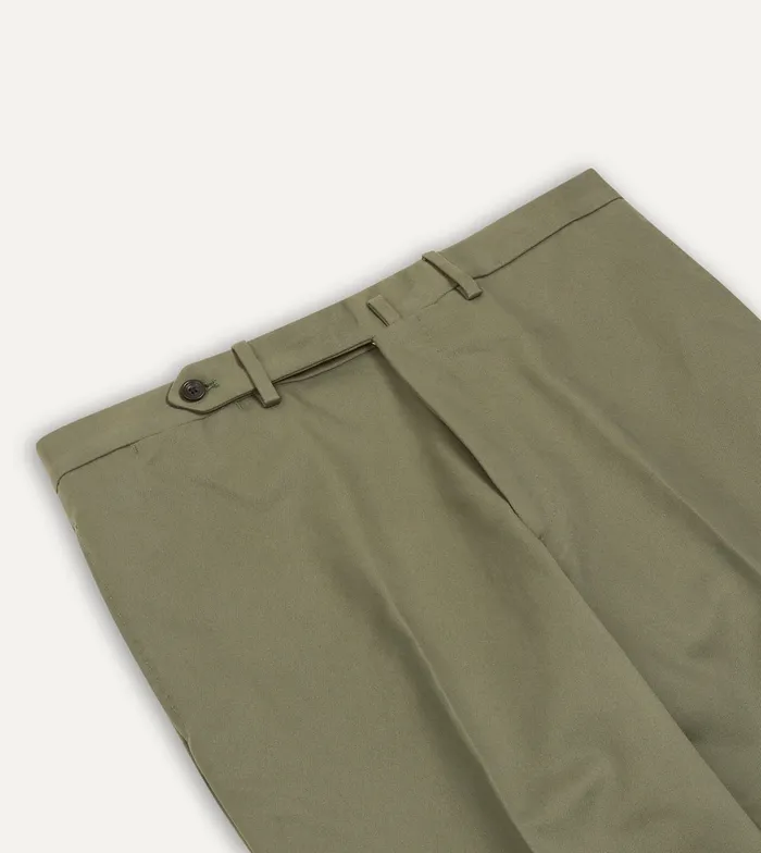 Drake039s Lovat Cotton Drill Flat Front Trouser Men Trousers