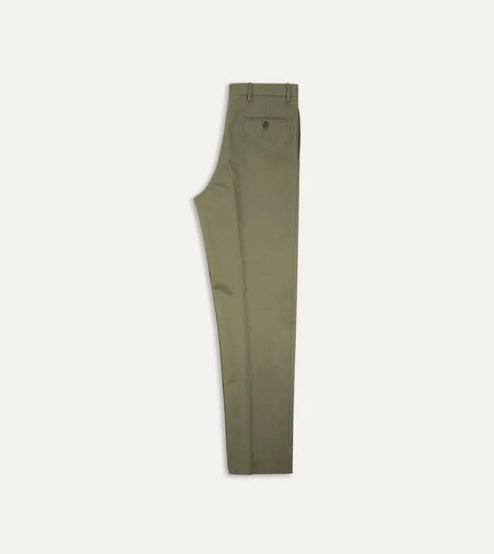 Drake039s Lovat Cotton Drill Flat Front Trouser Men Trousers