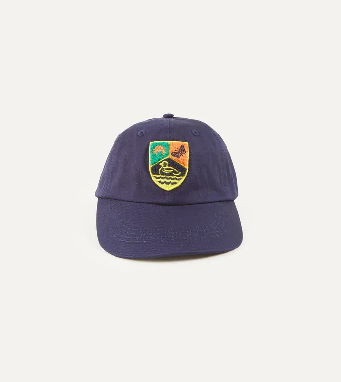 Drake039s Navy Crest Emblem Cotton Twill Baseball Cap Men Hats