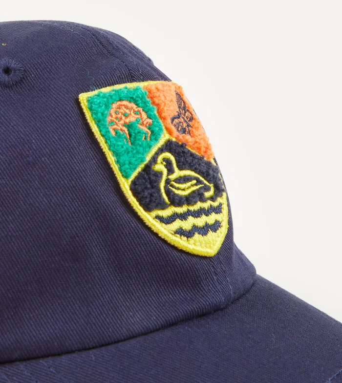 Drake039s Navy Crest Emblem Cotton Twill Baseball Cap Men Hats