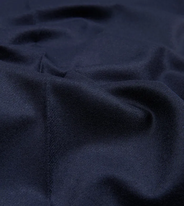 Drake039s Navy Wool Flannel Flat Front Trousers Men Trousers
