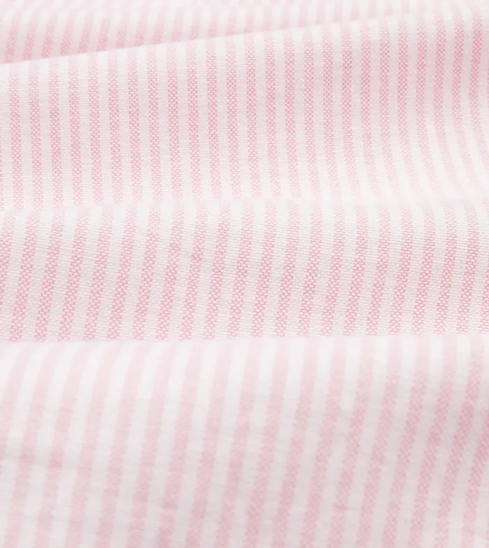 Drake039s Pale Pink Ticking Stripe Cotton Oxford Cloth ButtonDown Shirt Men Formal Shirts