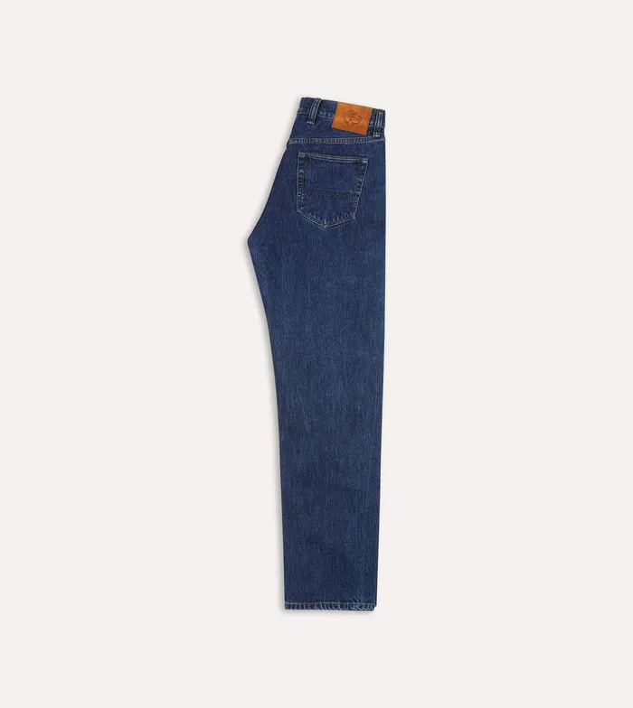 Drake039s Stone Wash 142oz Japanese Selvedge Denim FivePocket Jeans Men Trousers