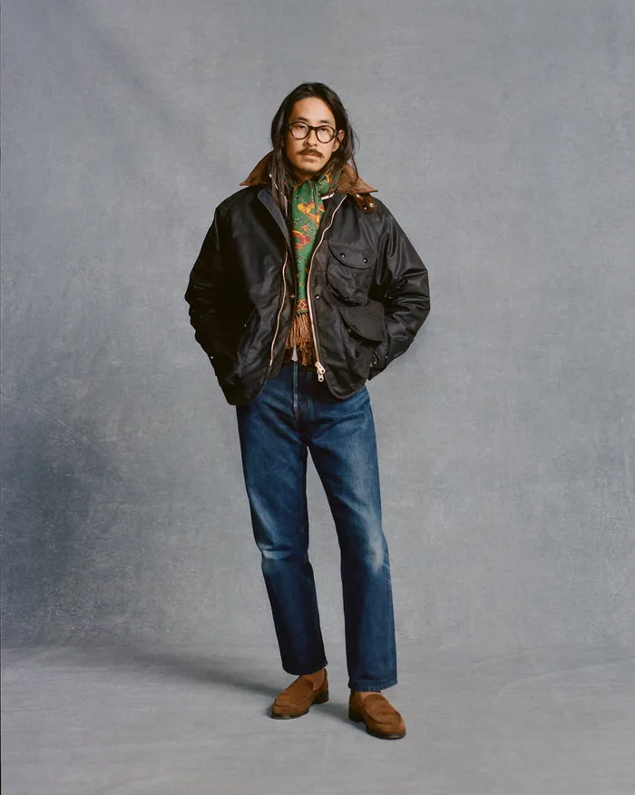 Drake039s Stone Wash 142oz Japanese Selvedge Denim FivePocket Jeans Men Trousers