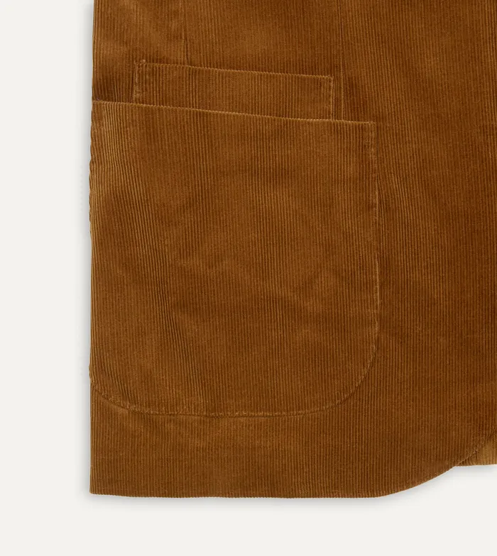 Drake039s Tan MidWale Cotton Corduroy Tailored Jacket Men Suits