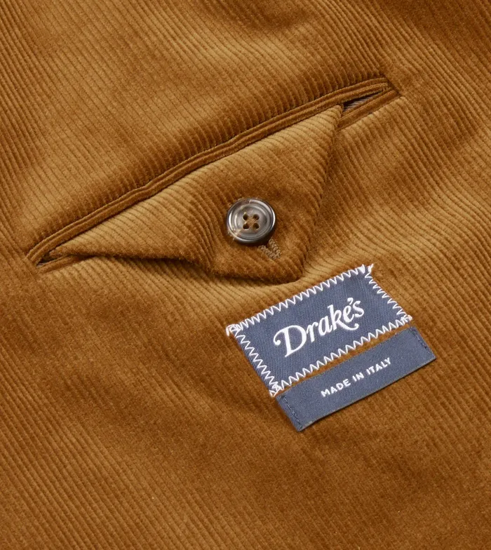 Drake039s Tan MidWale Cotton Corduroy Tailored Jacket Men Suits