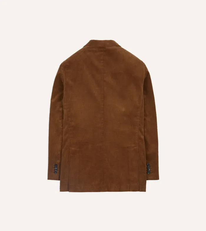 Drake039s Tan MidWale Cotton Corduroy Tailored Jacket Men Suits