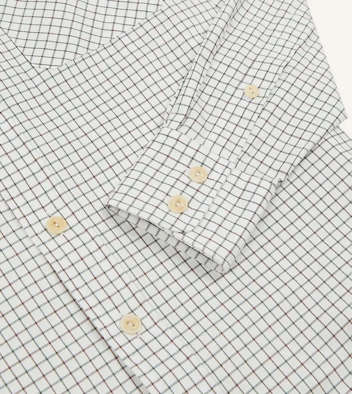 Drake039s Tattersall Cotton TwoPocket Western Shirt Men Casual Shirts