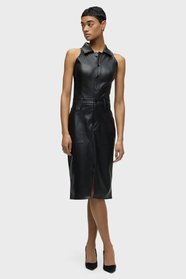 Dresses and Jumpsuits Women Hudson Jeans Halter Utility Dress Black
