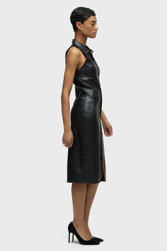 Dresses and Jumpsuits Women Hudson Jeans Halter Utility Dress Black Dresses and Jumpsuits Women Hudson Jeans Halter Utility Dress Black