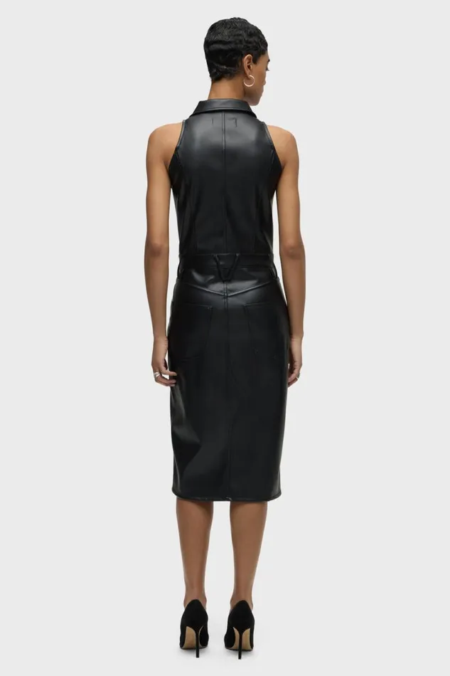 Dresses and Jumpsuits Women Hudson Jeans Halter Utility Dress Black Dresses and Jumpsuits Women Hudson Jeans Halter Utility Dress Black