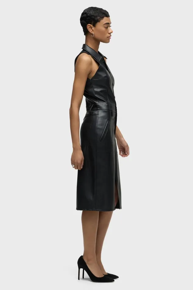 Dresses and Jumpsuits Women Hudson Jeans Halter Utility Dress Black Dresses and Jumpsuits Women Hudson Jeans Halter Utility Dress Black