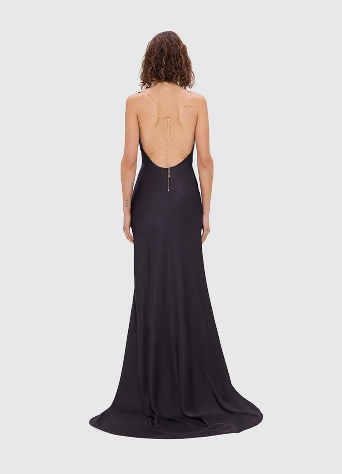 Dresses and Jumpsuits Women LEO LIN Ariana Open Back Gown 8211 Rose Print