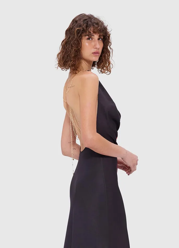 Dresses and Jumpsuits Women LEO LIN Ariana Open Back Gown 8211 Rose Print