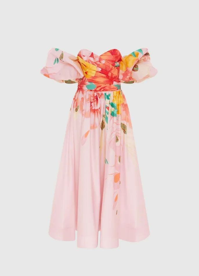 Dresses and Jumpsuits Women LEO LIN Maevis Midi Dress 8211 Euphoria Print