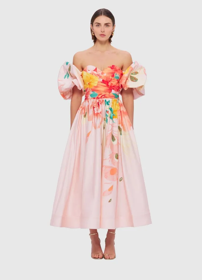 Dresses and Jumpsuits Women LEO LIN Maevis Midi Dress 8211 Euphoria Print