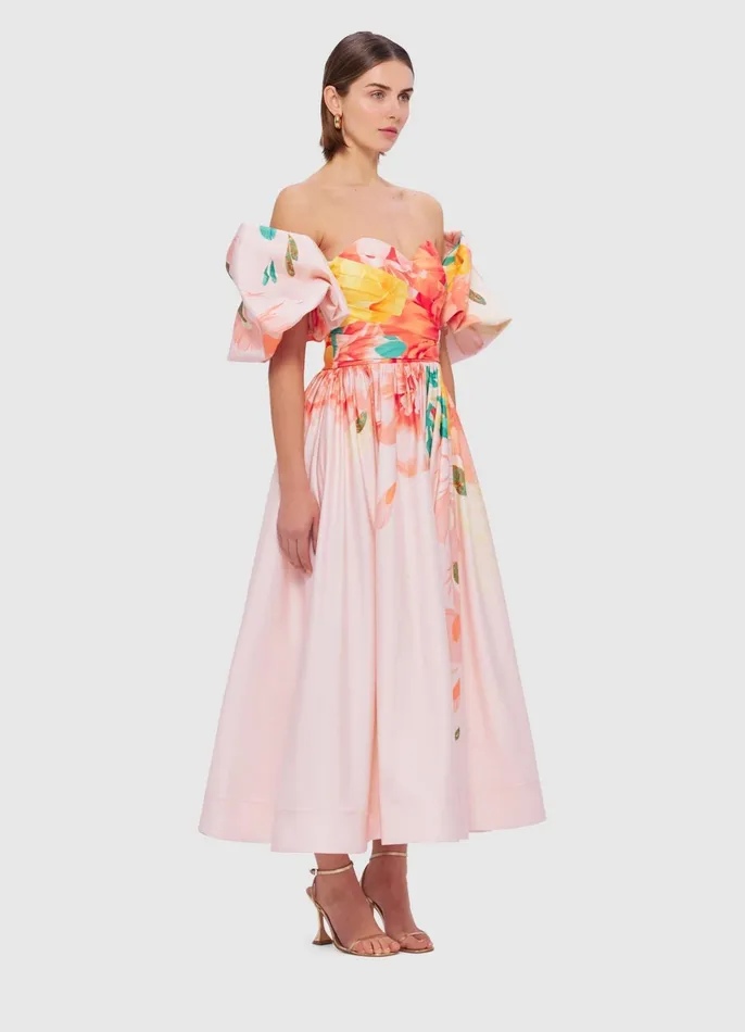 Dresses and Jumpsuits Women LEO LIN Maevis Midi Dress 8211 Euphoria Print
