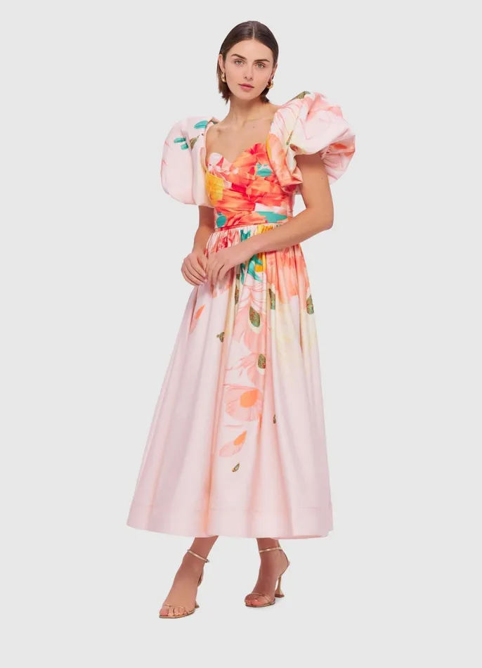 Dresses and Jumpsuits Women LEO LIN Maevis Midi Dress 8211 Euphoria Print