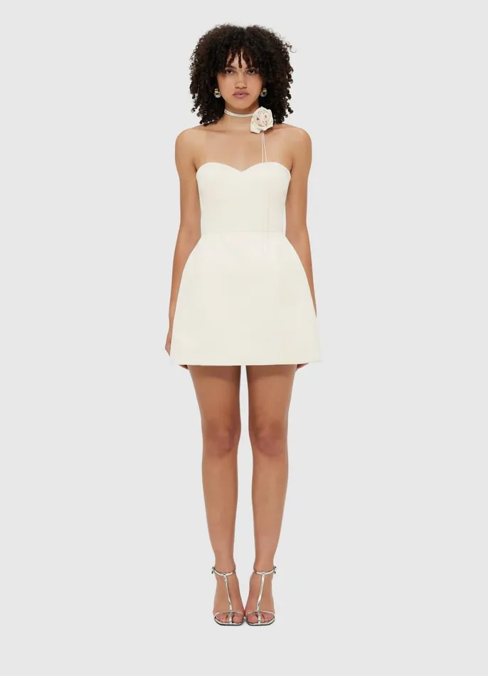 Dresses and Jumpsuits Women LEO LIN Rosalie Bustier Mini Dress 8211 Vanilla