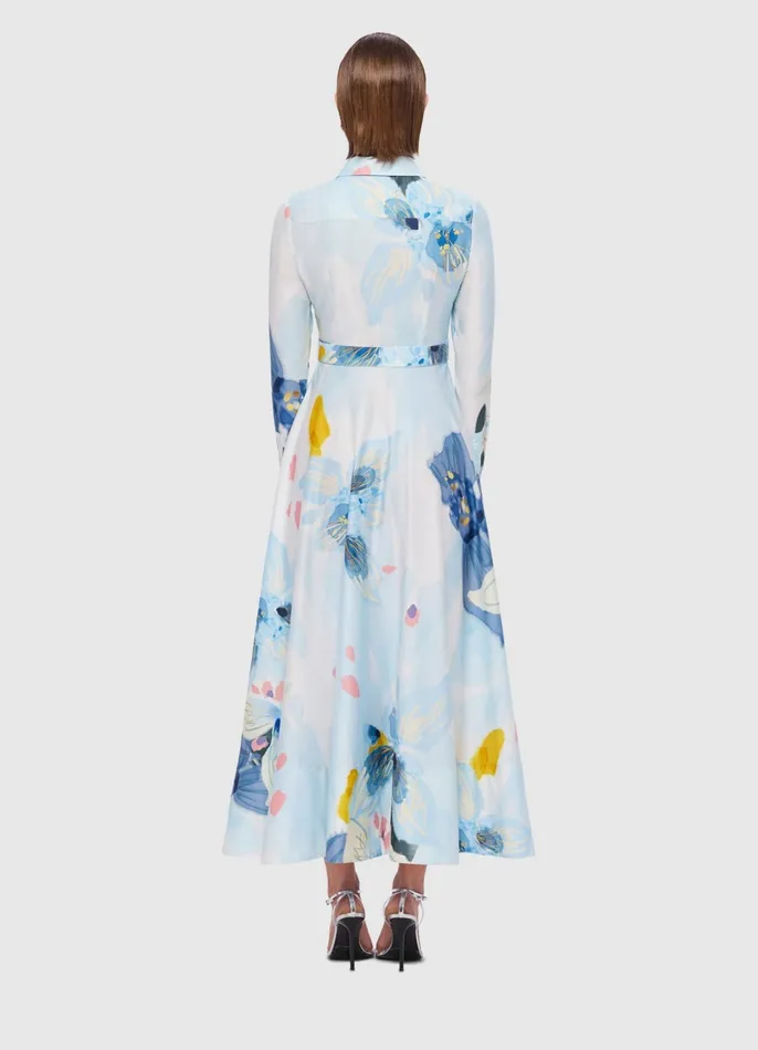 Dresses and Jumpsuits Women LEO LIN Zara Shirt Midi Dress 8211 Tranquility Print