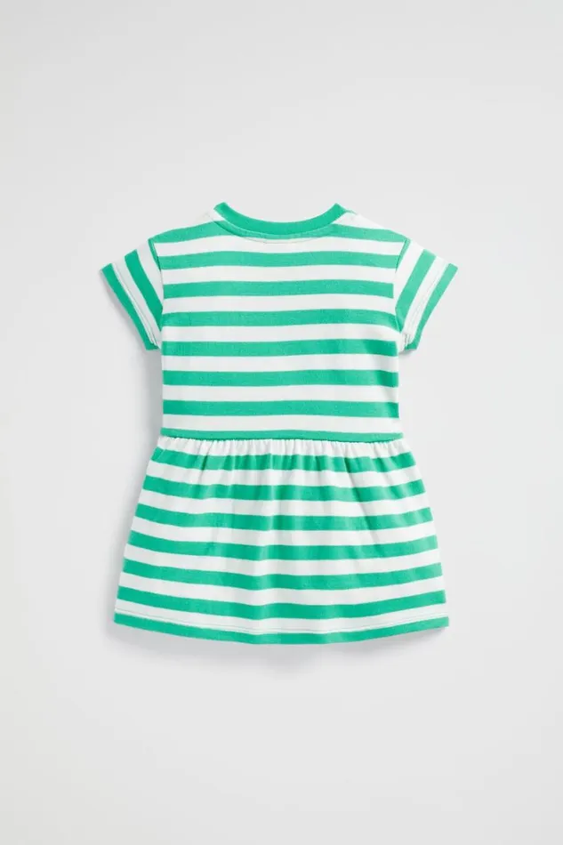 Dresses Baby Seed Heritage Core Logo Dress Jade Green Stripe
