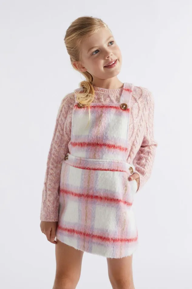 Dresses Girl Seed Heritage Check Pinafore Camelia