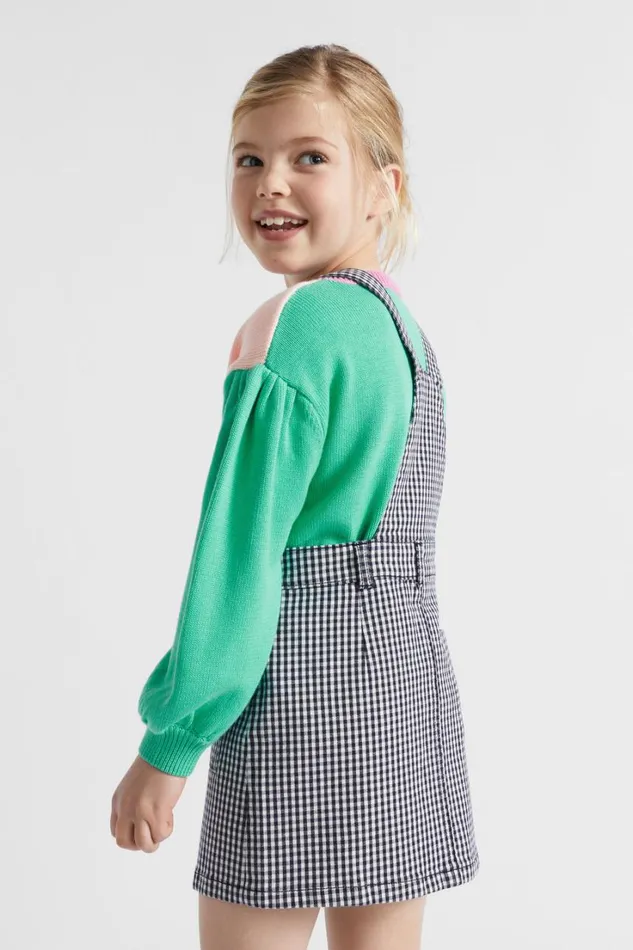 Dresses Girl Seed Heritage Check Pinafore Midnight Gingham