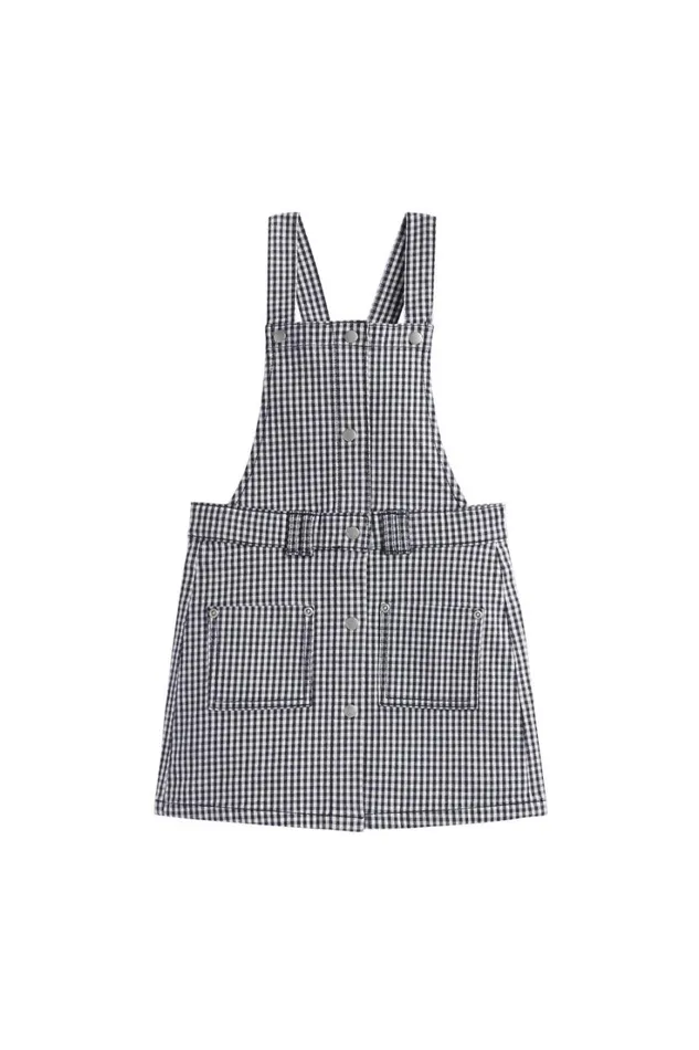 Dresses Girl Seed Heritage Check Pinafore Midnight Gingham