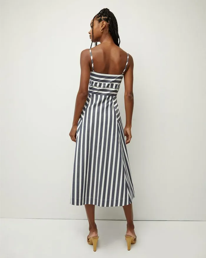 Dresses Shop Veronica Beard Blige Striped Dress Marineoffwhite