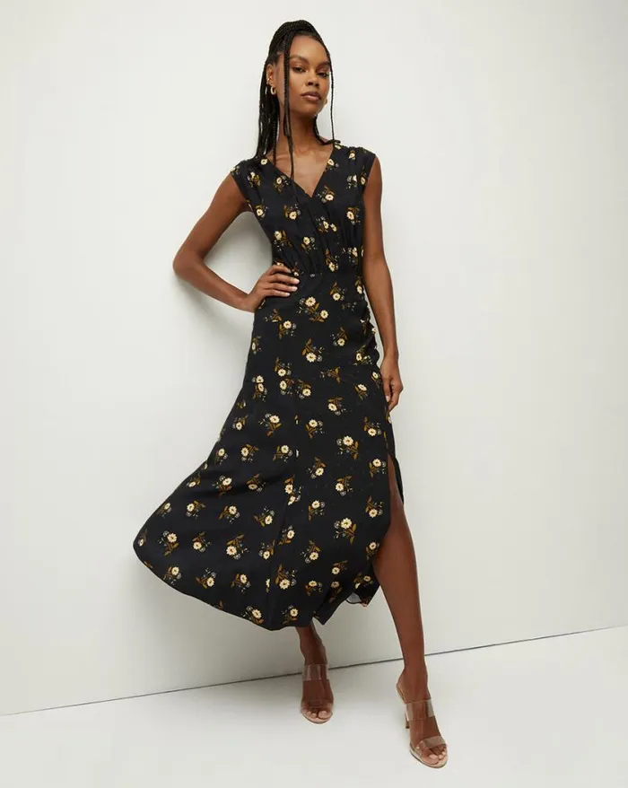 Dresses Shop Veronica Beard Wixson Floral Dress Black Multi