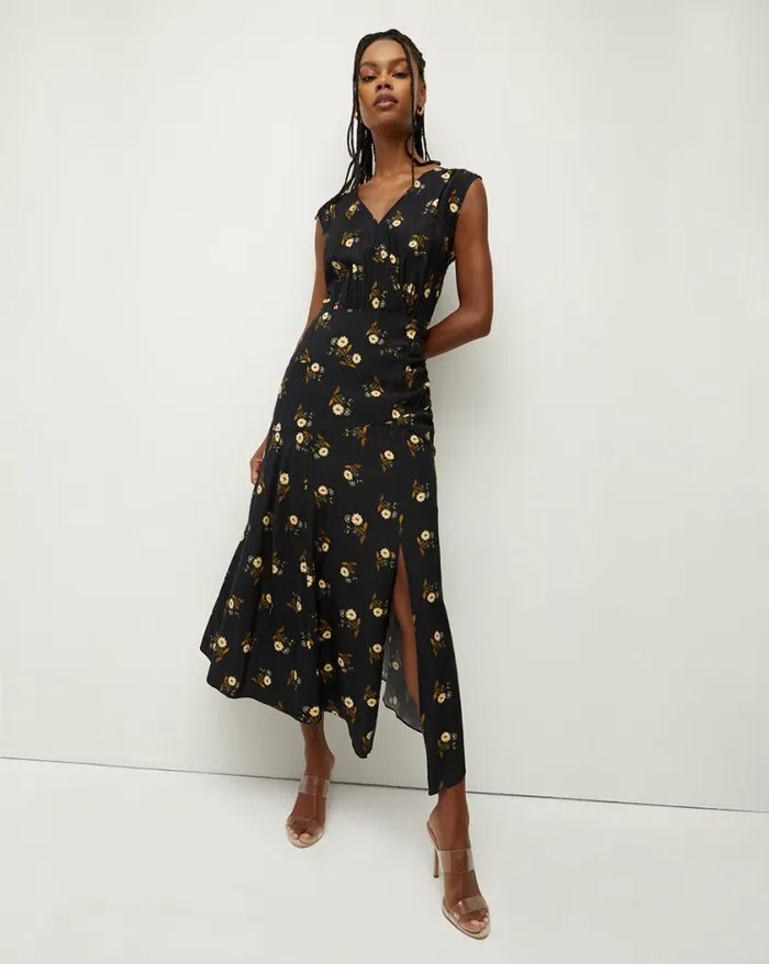 Dresses Shop Veronica Beard Wixson Floral Dress Black Multi