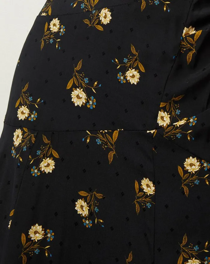 Dresses Shop Veronica Beard Wixson Floral Dress Black Multi