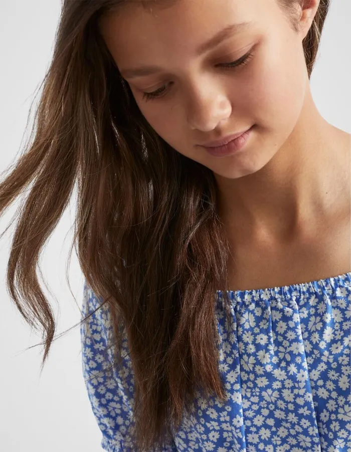 Dresses Teen Girl Seed Heritage Ditsy Dress Azure Blue