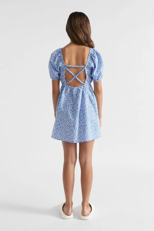 Dresses Teen Girl Seed Heritage Ditsy Dress Azure Blue