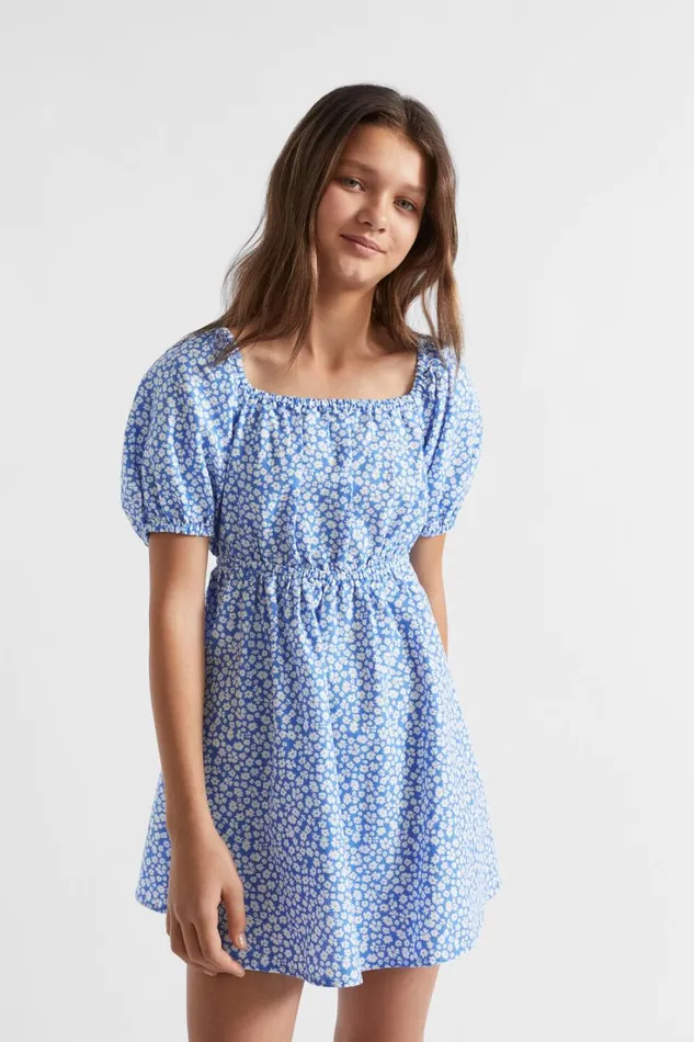 Dresses Teen Girl Seed Heritage Ditsy Dress Azure Blue