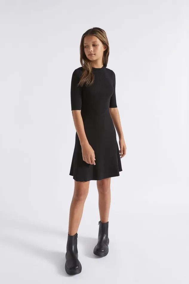 Dresses Teen Girl Seed Heritage Rib Knit Dress Black