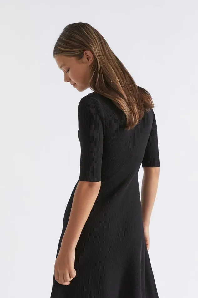 Dresses Teen Girl Seed Heritage Rib Knit Dress Black