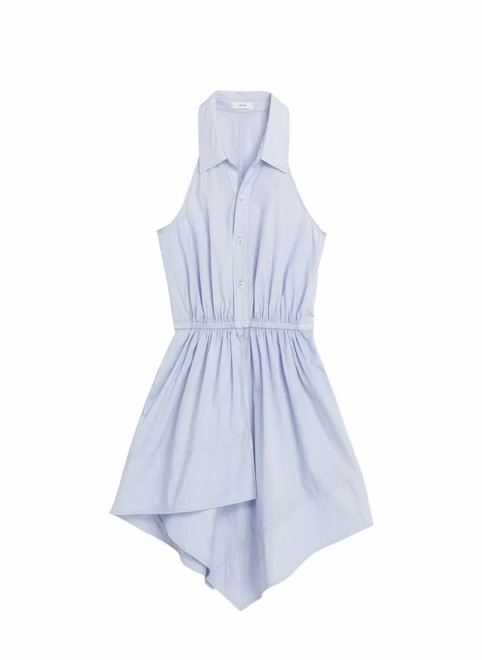 Dresses Women ALC Aria Poplin Mini Shirtdress Sky Blue Dresses Women ALC Aria Poplin Mini Shirtdress Sky Blue