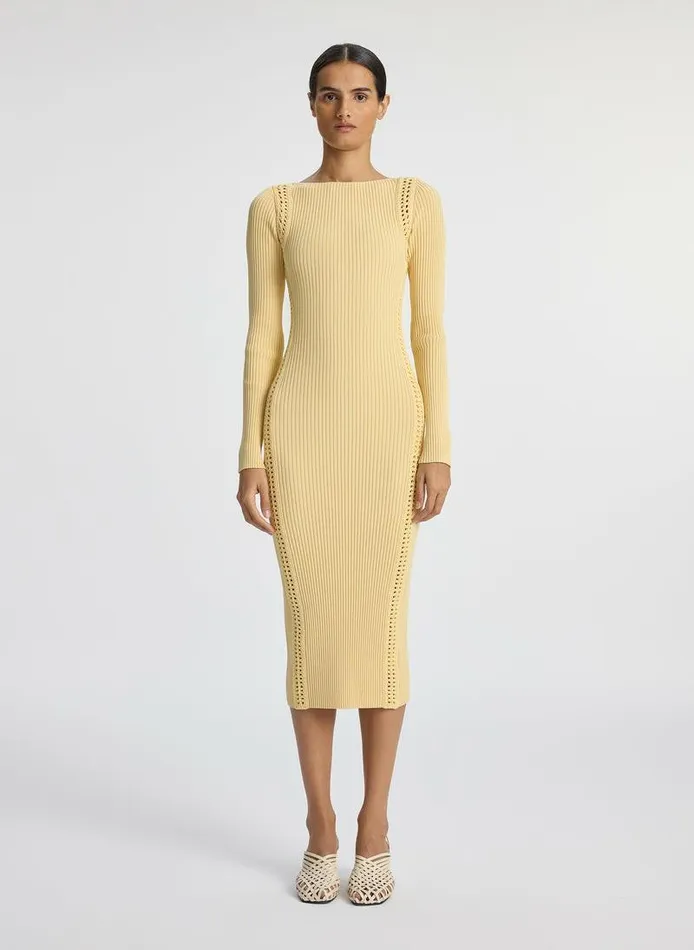 Dresses Women ALC Isa Crochet Trim Midi Dress Au Lait