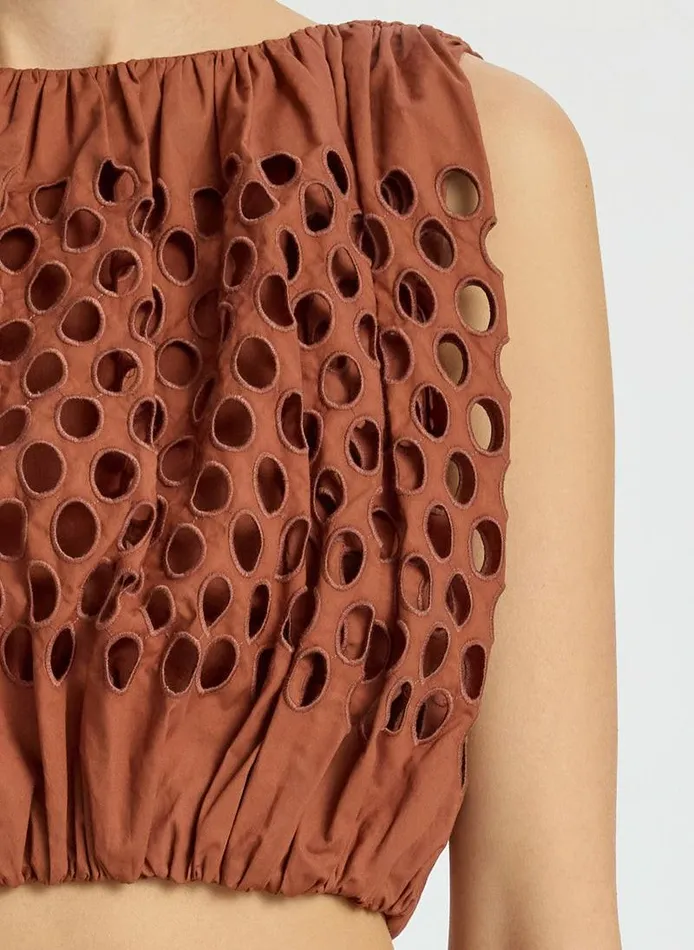Dresses Women ALC Raina Cropped Eyelet Top Sequoia Dresses Women ALC Raina Cropped Eyelet Top Sequoia