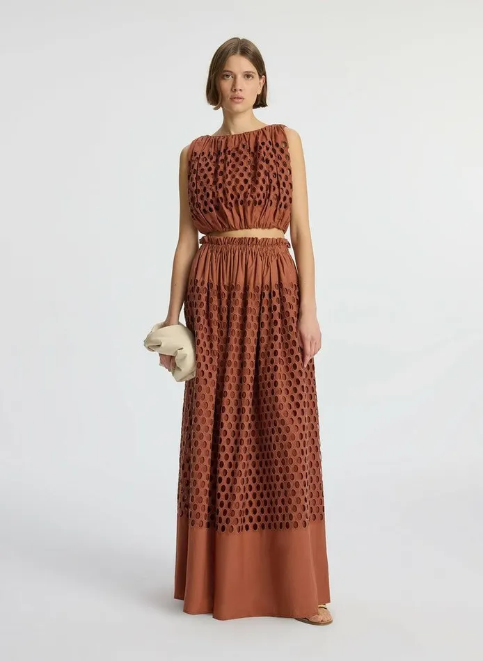 Dresses Women ALC Raina Cropped Eyelet Top Sequoia Dresses Women ALC Raina Cropped Eyelet Top Sequoia